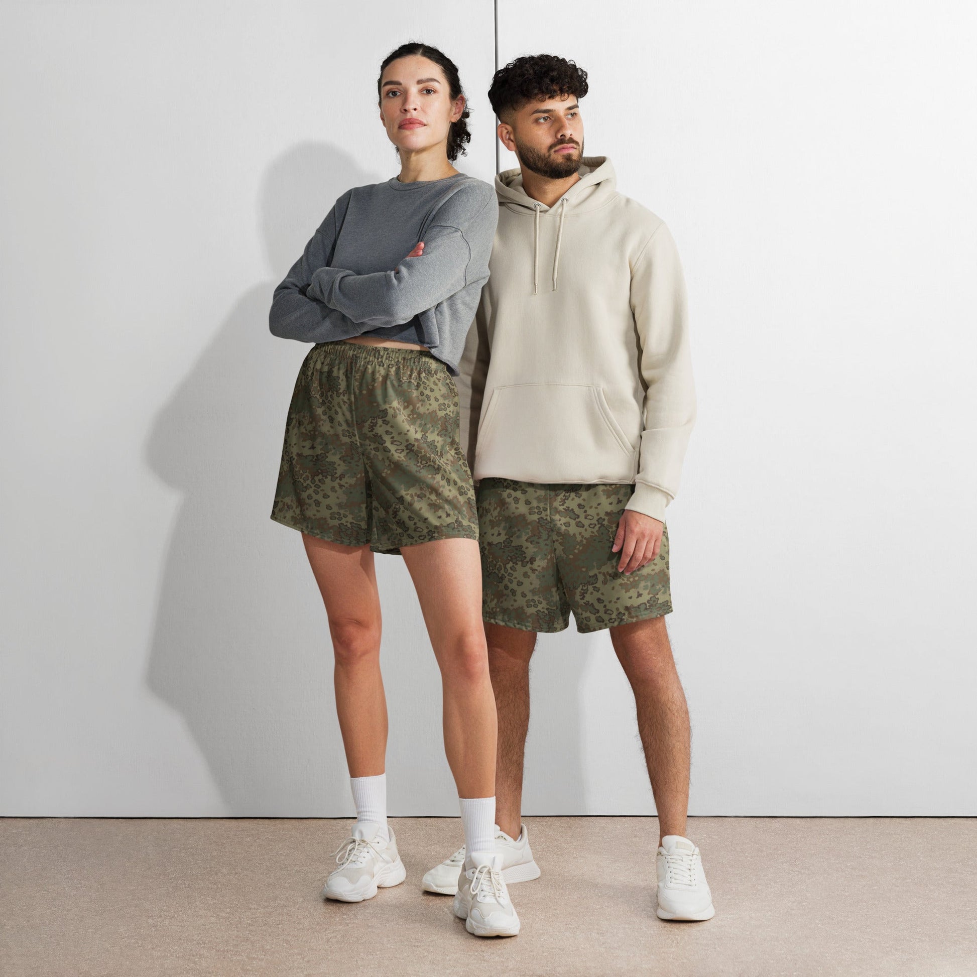 German Oak Leaf Multi-terrain CAMO Unisex Athletic Long Shorts