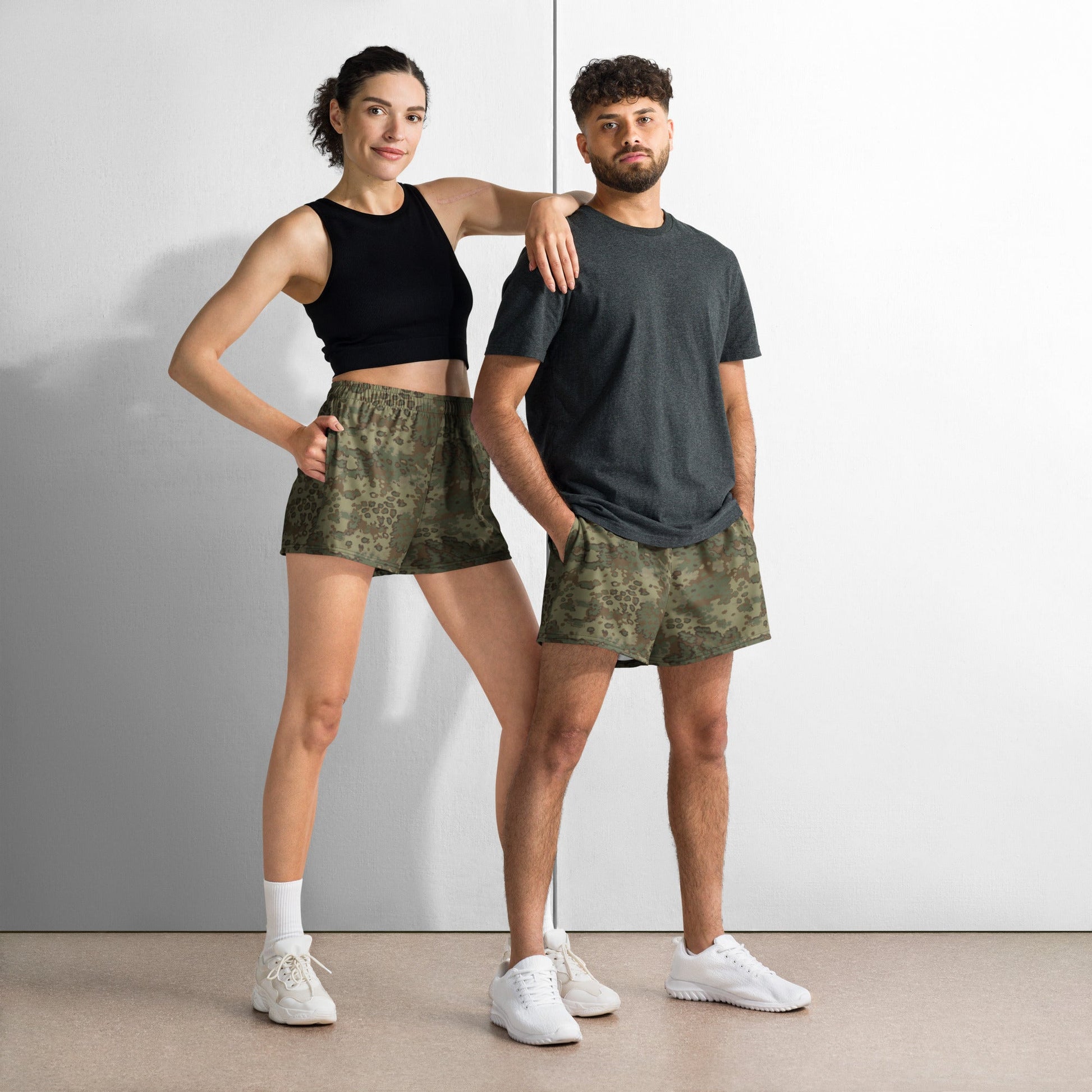 German Oak Leaf Multi-terrain CAMO Unisex Athletic Shorts