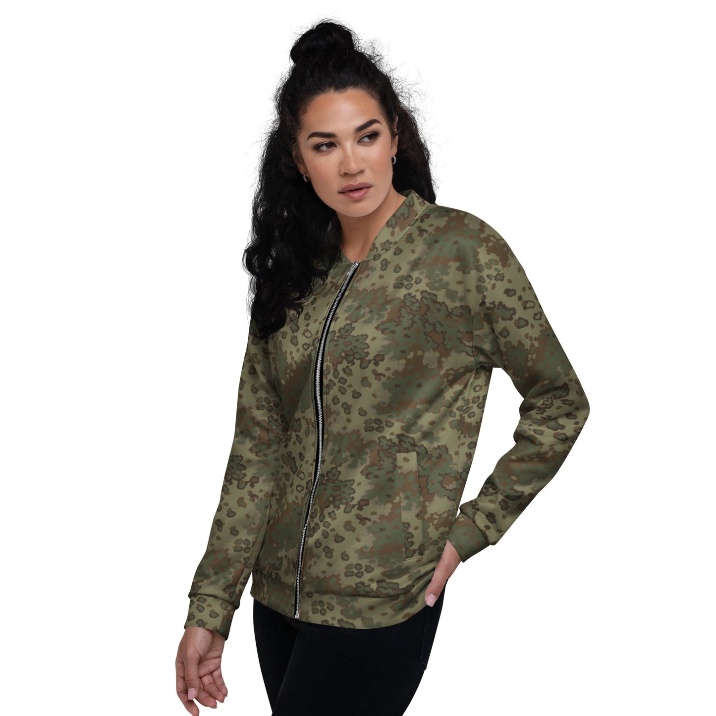 German Oak Leaf Multi-terrain CAMO Unisex Bomber Jacket - Jackets