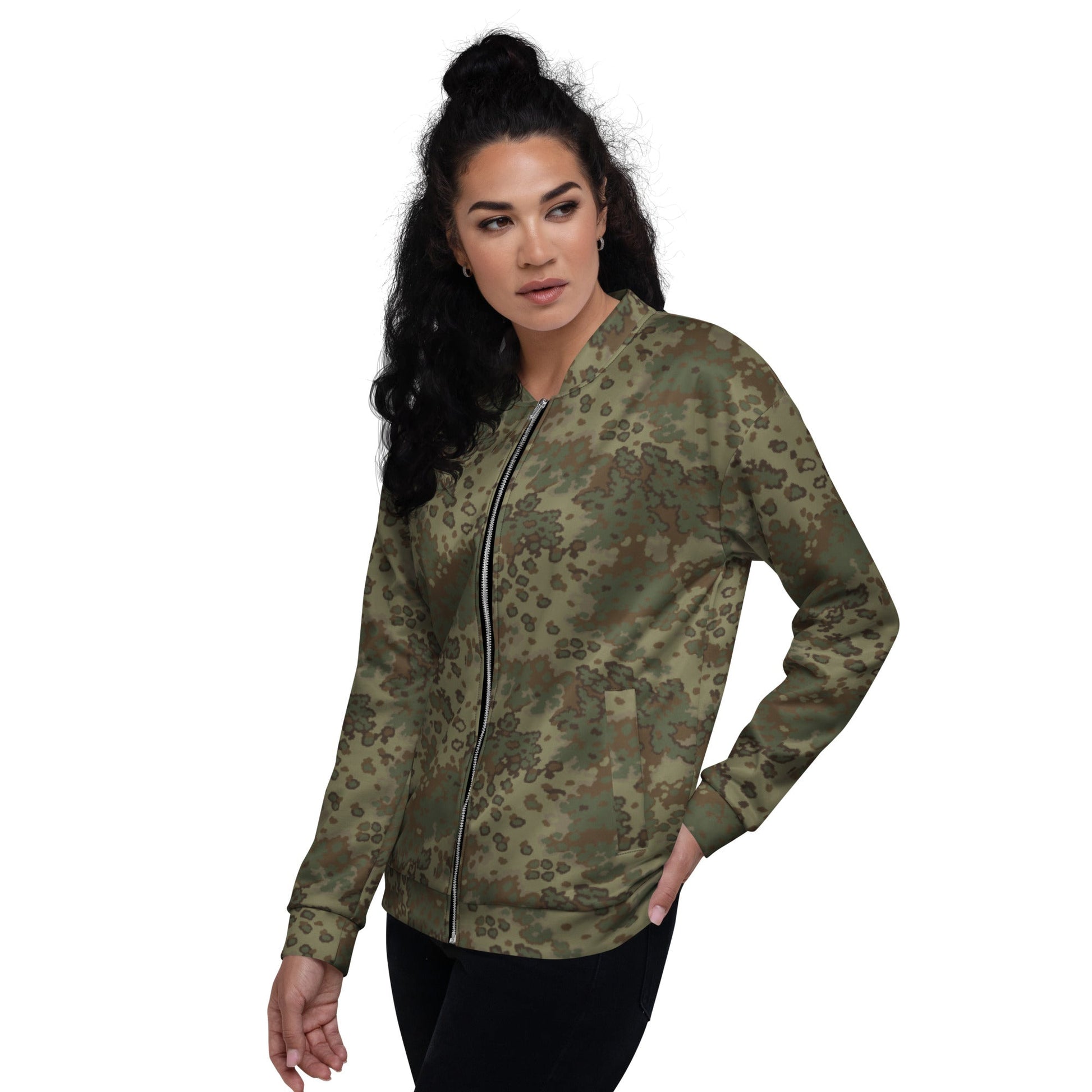 German Oak Leaf Multi-terrain CAMO Unisex Bomber Jacket - Jackets