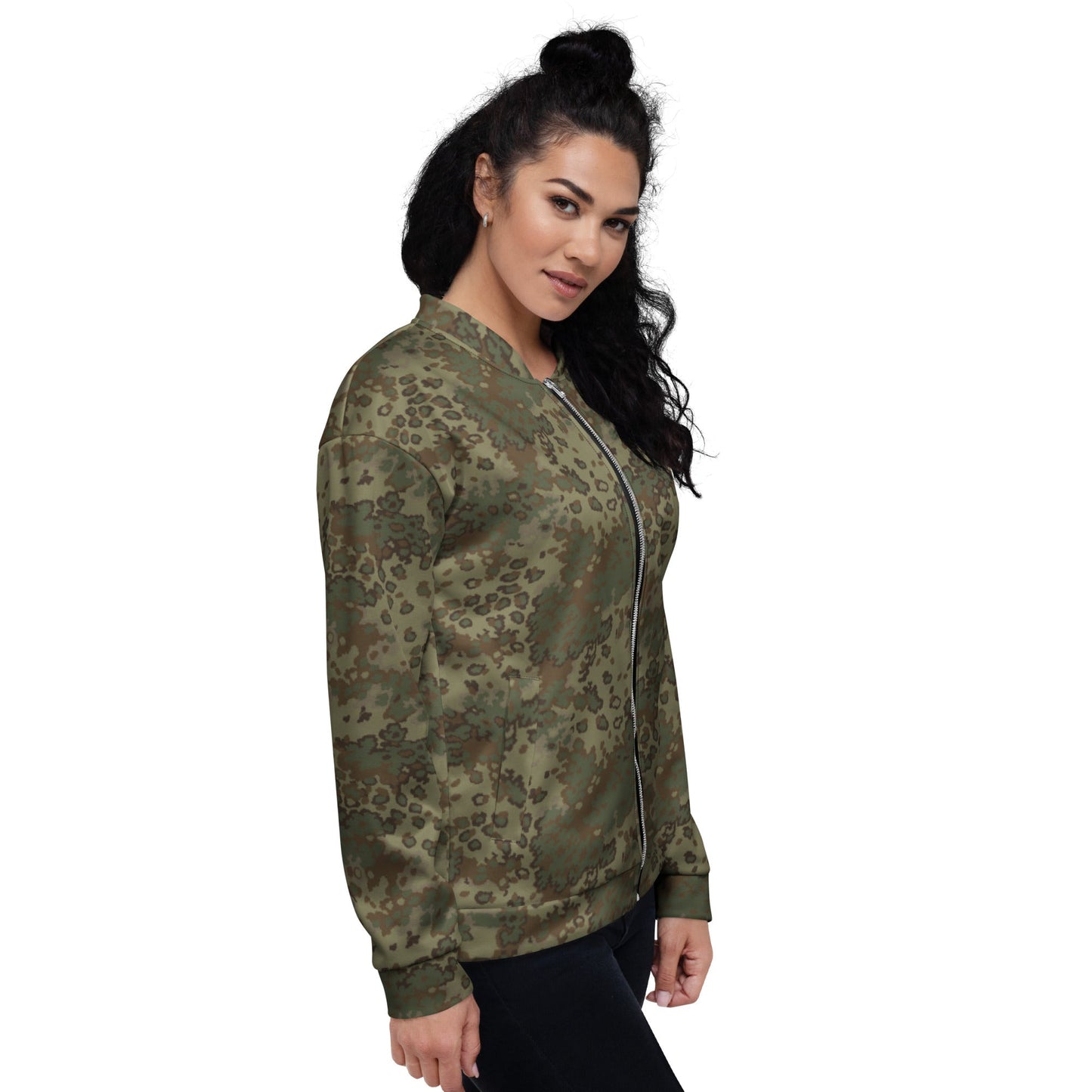 German Oak Leaf Multi-terrain CAMO Unisex Bomber Jacket - Jackets