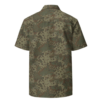 German Oak Leaf Multi-terrain CAMO Unisex button shirt - Button Shirts