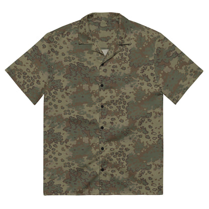 German Oak Leaf Multi-terrain CAMO Unisex Short-Sleeve Button Shirt