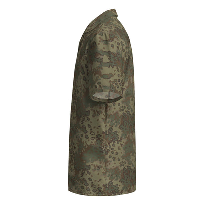 German Oak Leaf Multi-terrain CAMO Unisex Short-Sleeve Button Shirt