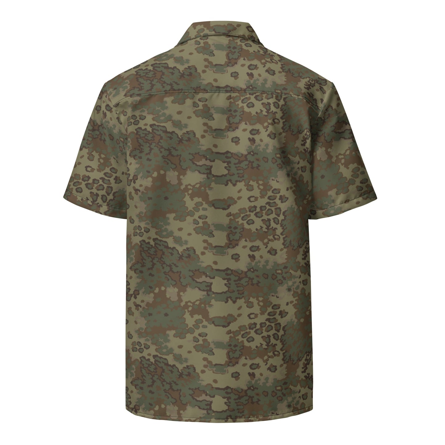 German Oak Leaf Multi-terrain CAMO Unisex Short-Sleeve Button Shirt