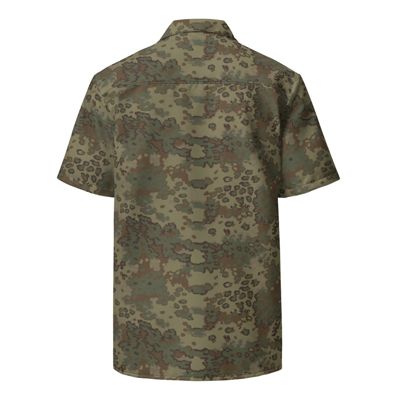 Oak Leaf Multi-Terrain CAMO Unisex Short-Sleeve Button Shirt - Button-Up