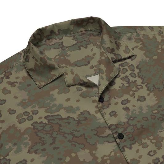 German Oak Leaf Multi-terrain CAMO Unisex Short-Sleeve Button Shirt