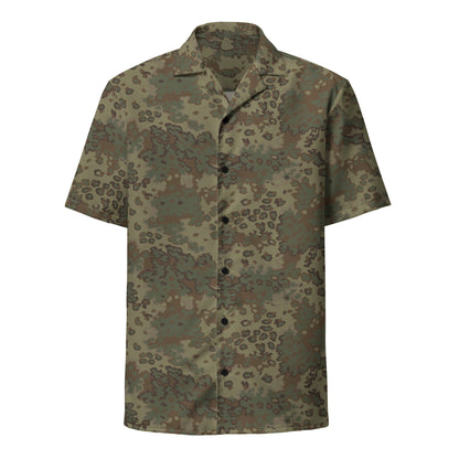German Oak Leaf Multi-terrain CAMO Unisex Short-Sleeve Button Shirt