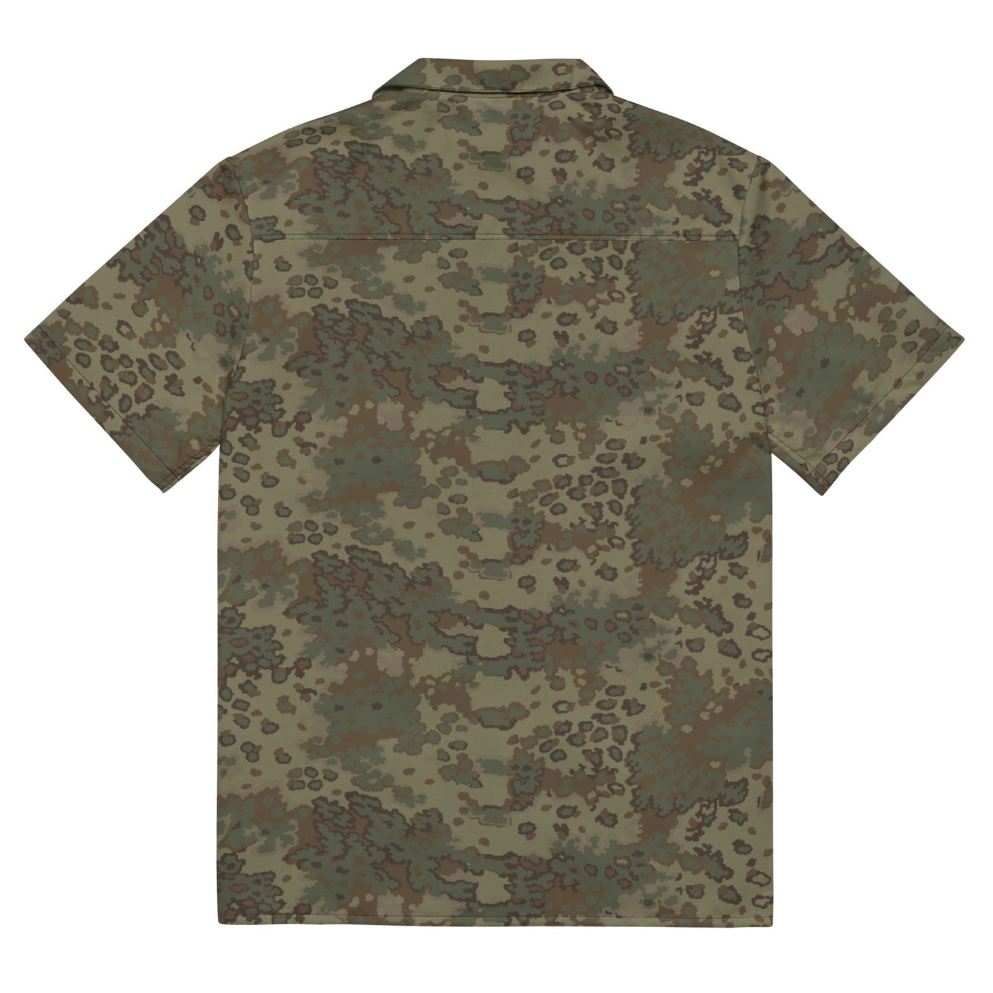 German Oak Leaf Multi-terrain CAMO Unisex Short-Sleeve Button Shirt
