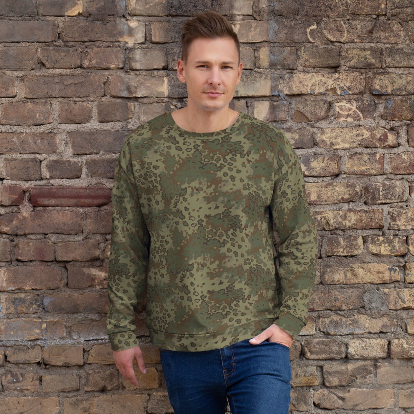 German Oak Leaf Multi-terrain CAMO Unisex Sweatshirt - 2XS - Sweatshirts