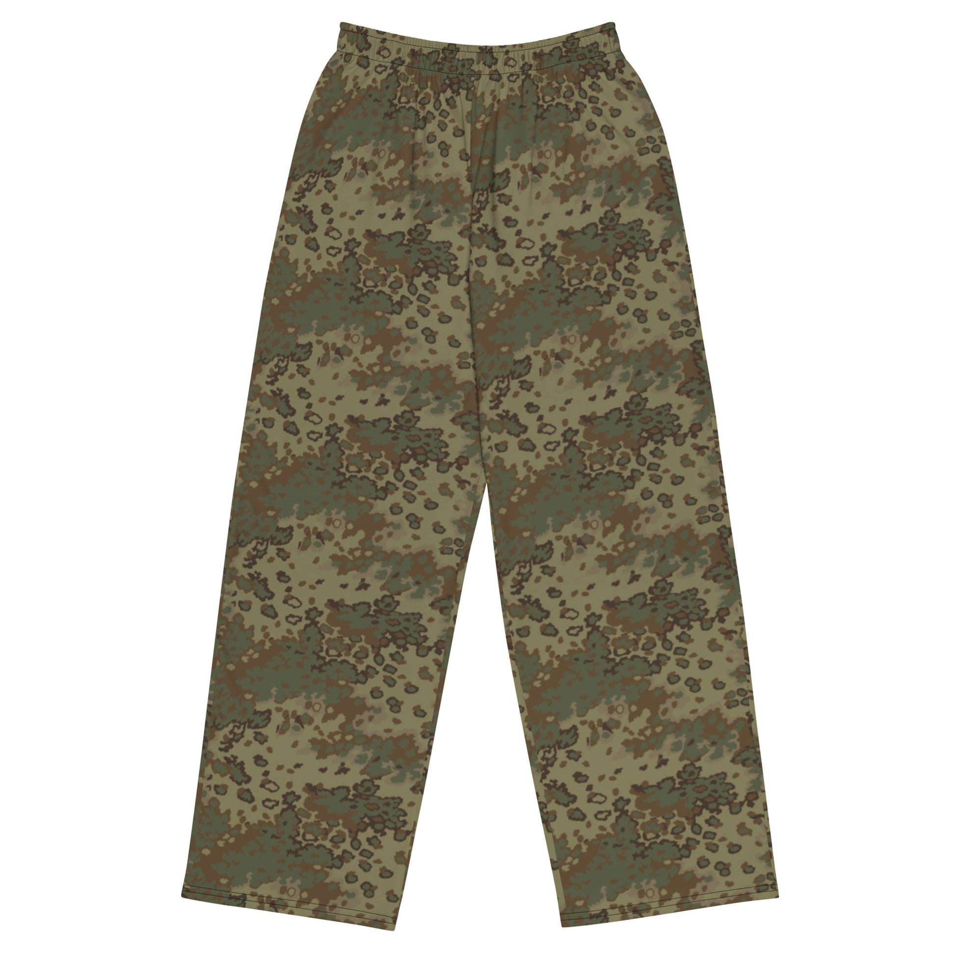 German Oak Leaf Multi-terrain CAMO Unisex Wide-Leg Leisure Pants - 2XS