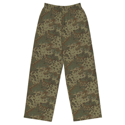 German Oak Leaf Multi-terrain CAMO Unisex Wide-Leg Leisure Pants - 2XS
