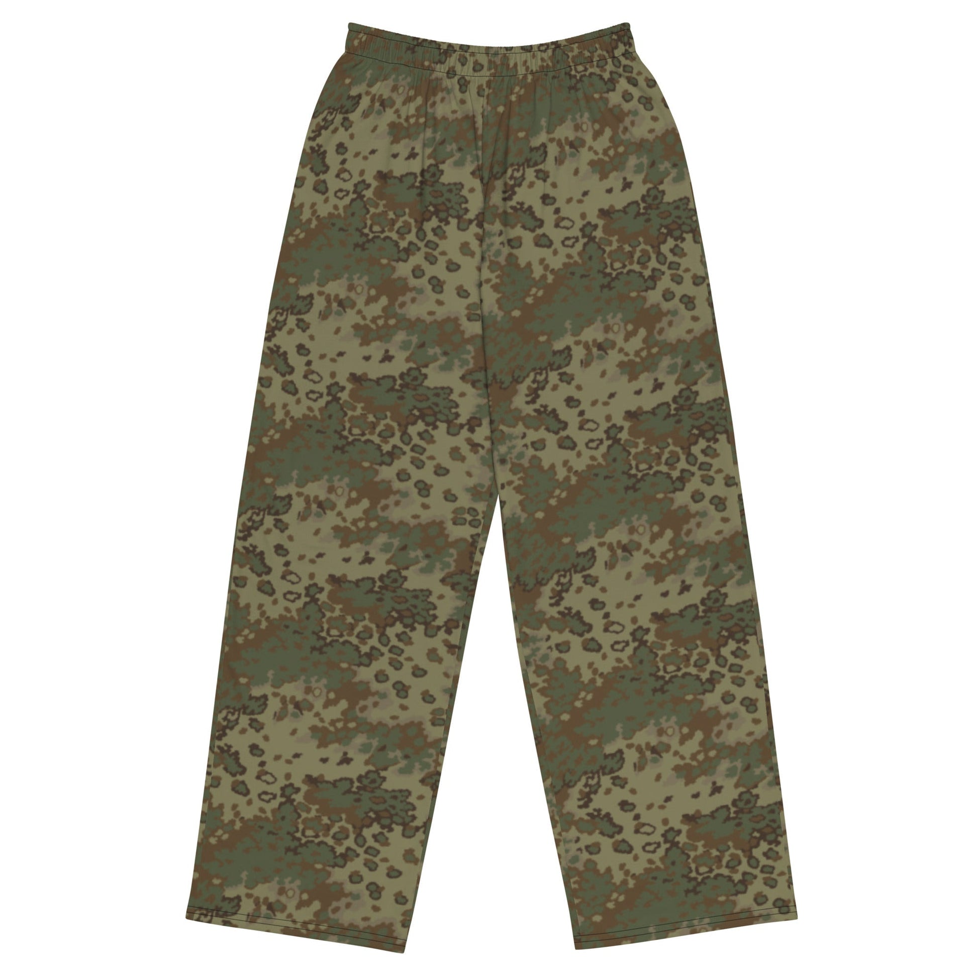 German Oak Leaf Multi-terrain CAMO unisex wide-leg pants - 2XS - Wide-leg Pants