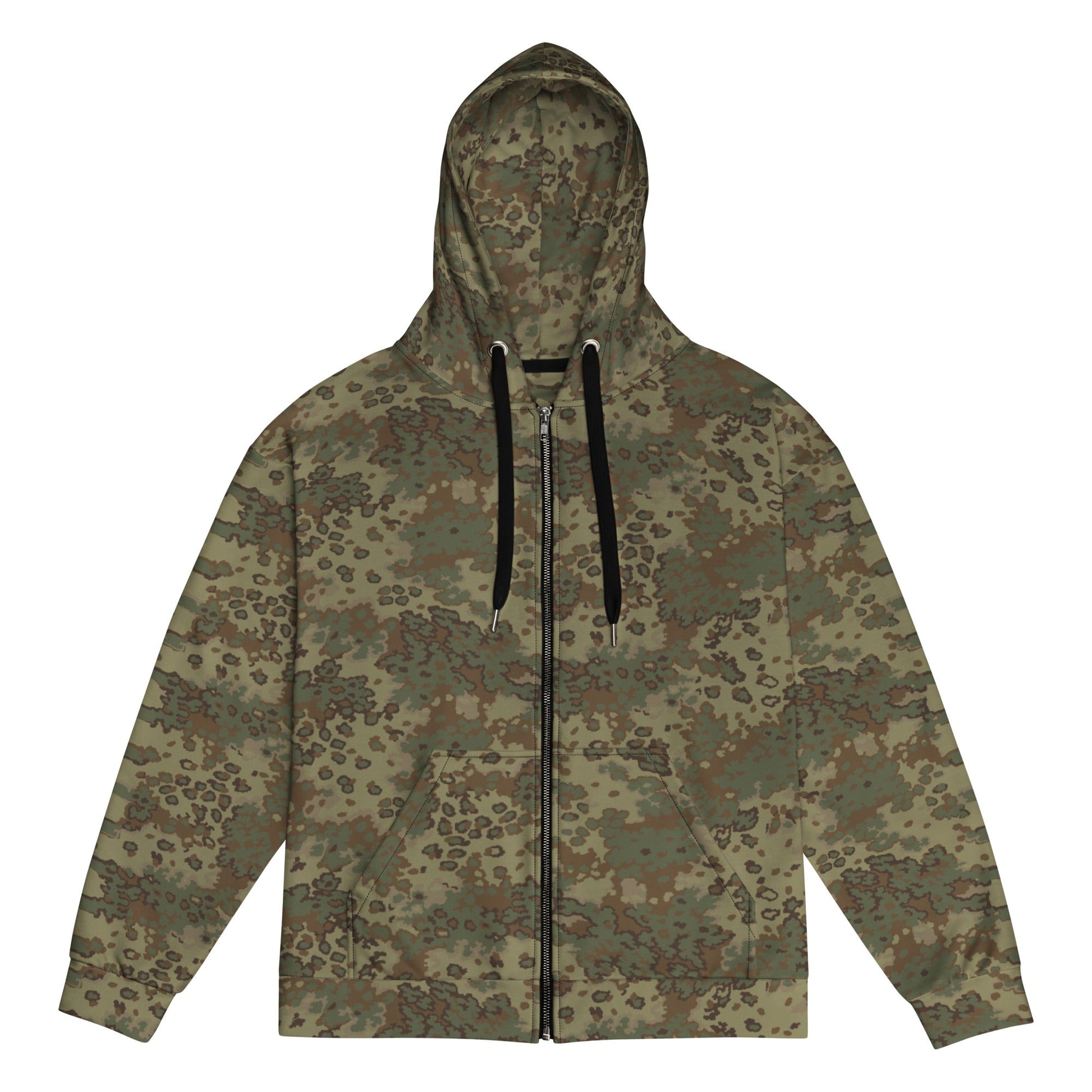 German Oak Leaf Multi-terrain CAMO Unisex Zip Hoodie - 2XS