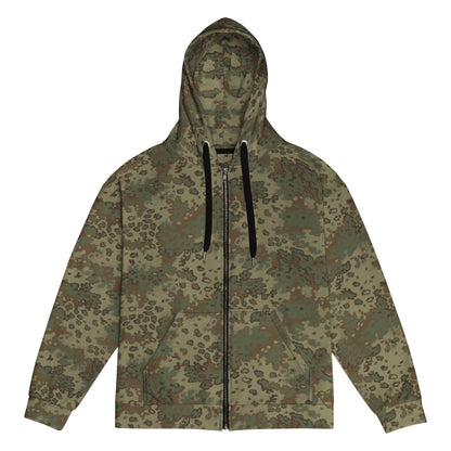 German Oak Leaf Multi-terrain CAMO Unisex zip hoodie - 2XS - Zip Hoodies