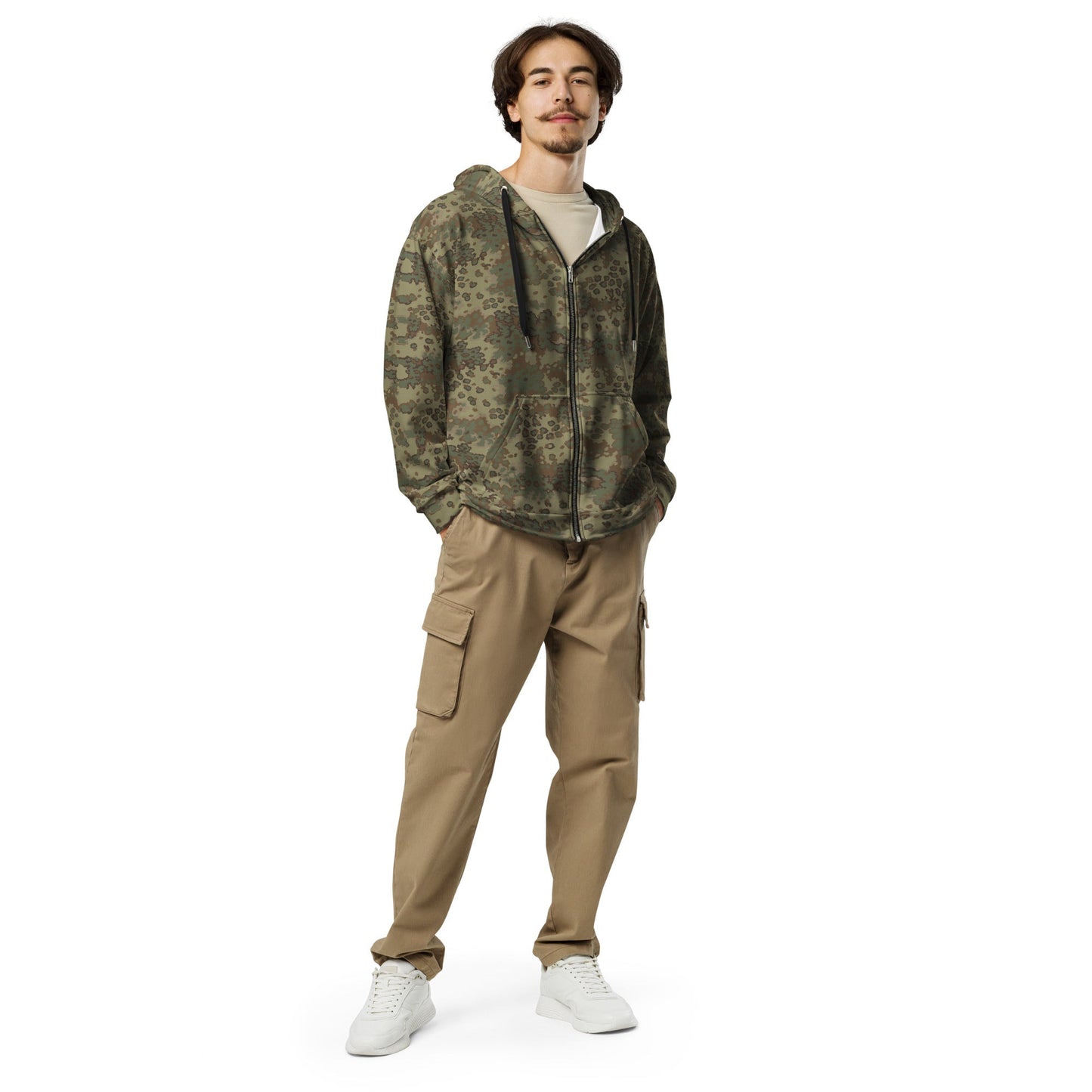 German Oak Leaf Multi-terrain CAMO Unisex Zip Hoodie