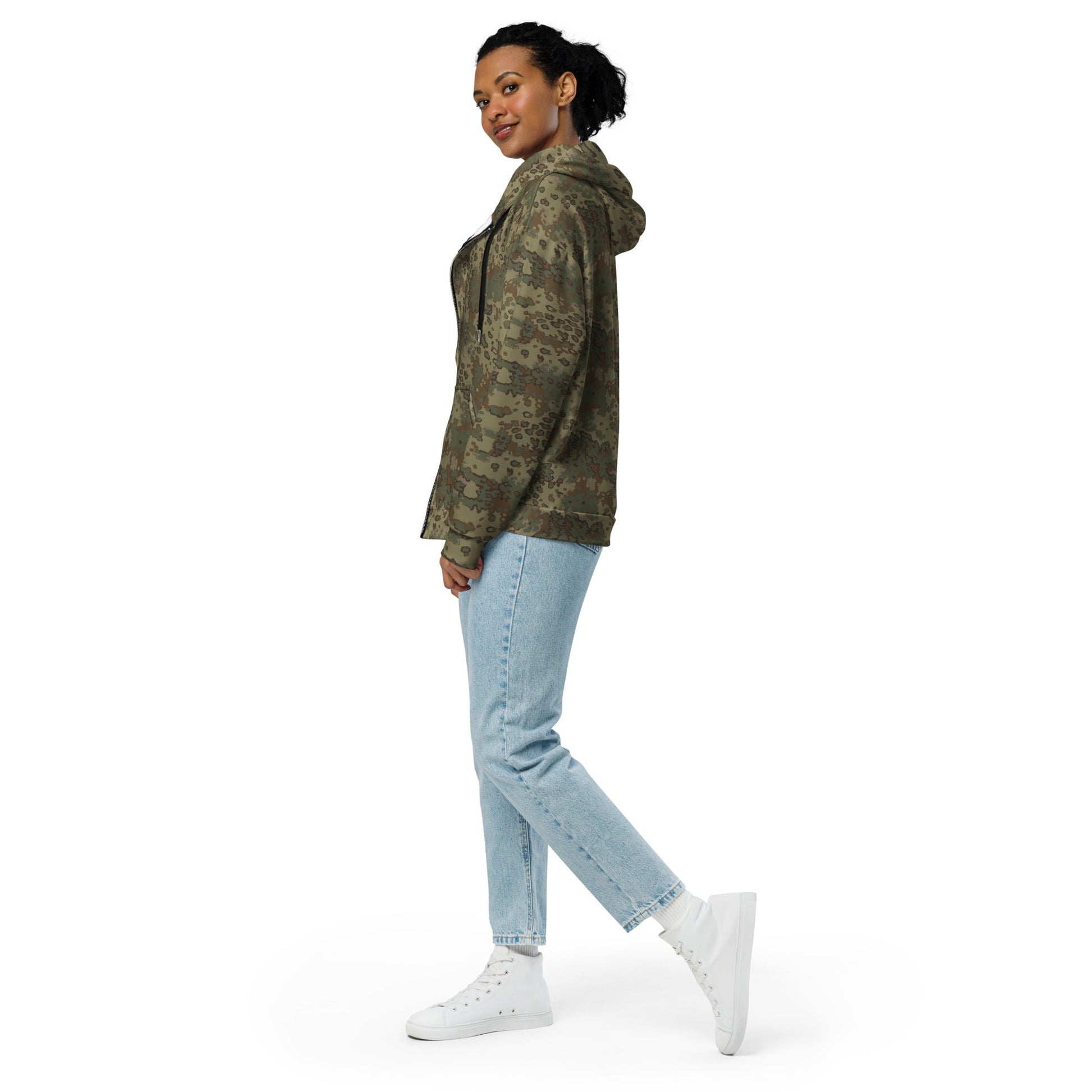 German Oak Leaf Multi-terrain CAMO Unisex Zip Hoodie