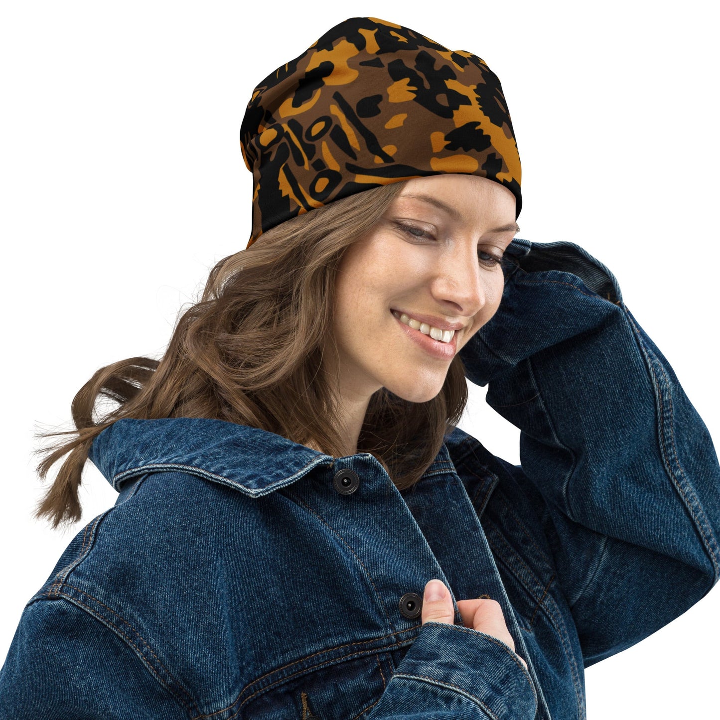 German Palm Tree Palmenmuster Autumn CAMO Beanie - Beanies