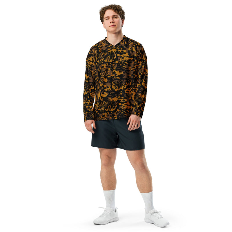 Palm Tree Palmenmuster Autumn CAMO Unisex Hockey Fan Jersey