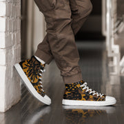 Palm Tree Palmenmuster Autumn CAMO Mens High-Top Canvas Shoes - White / 5