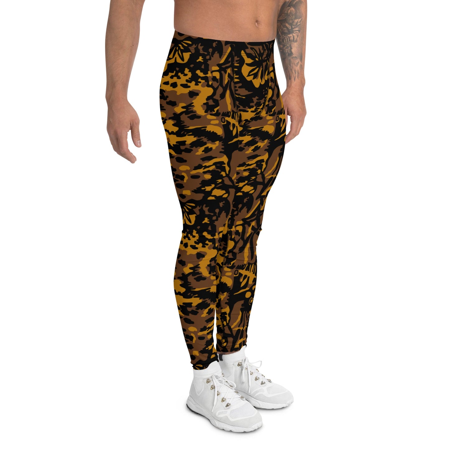 German Palm Tree Palmenmuster Autumn CAMO Mens Leggings