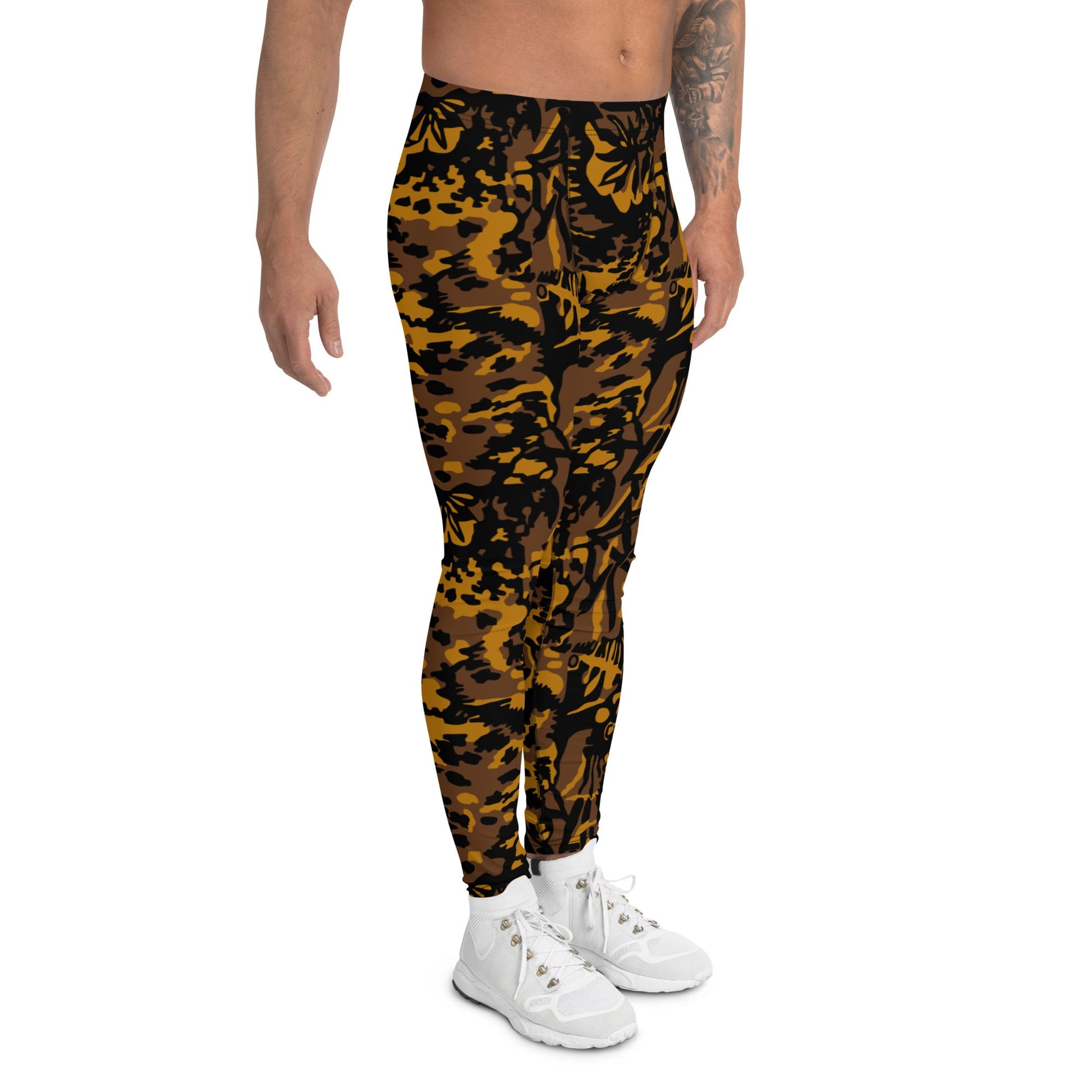 German Palm Tree Palmenmuster Autumn CAMO Mens Leggings