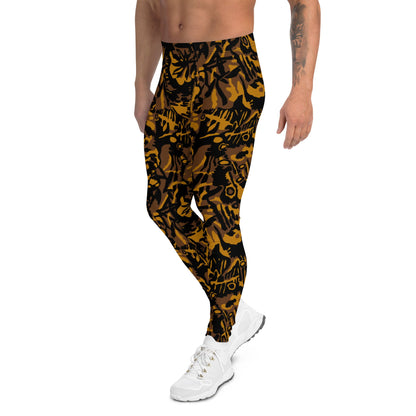 German Palm Tree Palmenmuster Autumn CAMO Mens Leggings