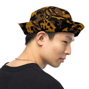 Palm Tree Palmenmuster Autumn CAMO Reversible Bucket Hat - Head