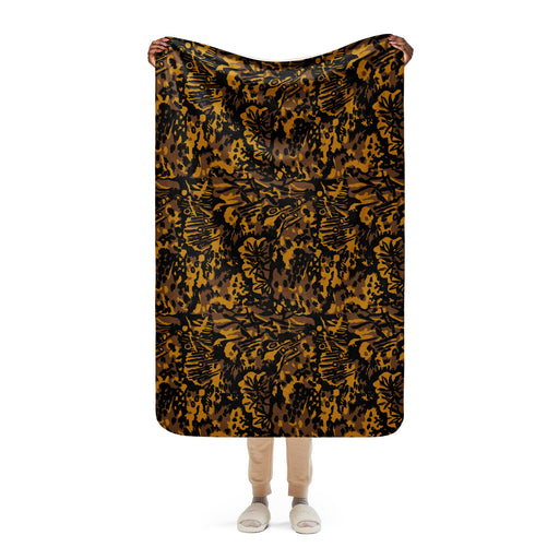 Palm Tree Palmenmuster Autumn CAMO Sherpa Blanket - 37″×57″