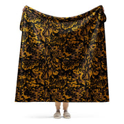 Palm Tree Palmenmuster Autumn CAMO Sherpa Blanket - 60″×80″