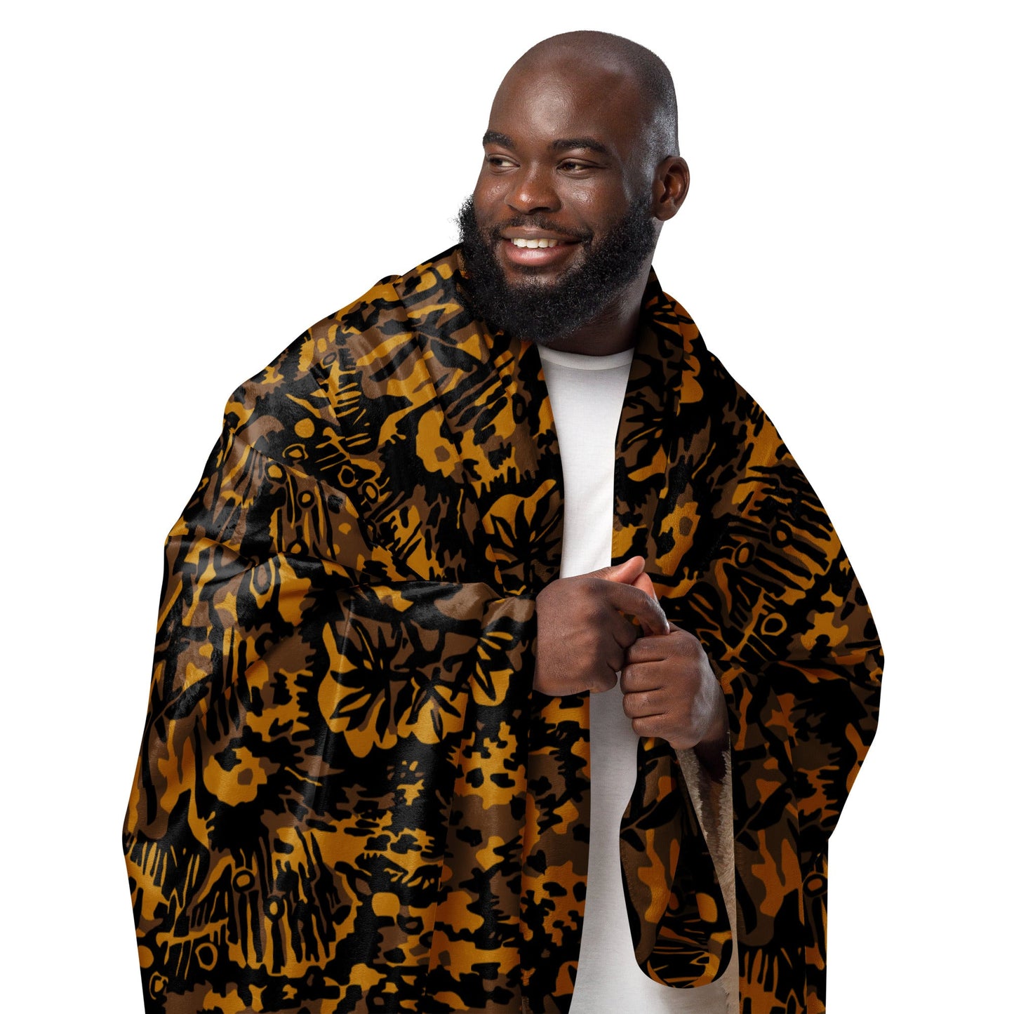 German Palm Tree Palmenmuster Autumn CAMO Sherpa blanket - Blankets