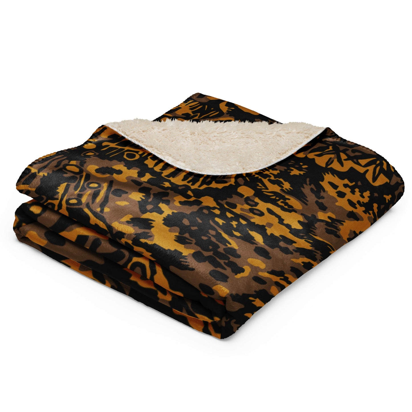 German Palm Tree Palmenmuster Autumn CAMO Sherpa blanket - Blankets