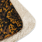 Palm Tree Palmenmuster Autumn CAMO Sherpa Blanket
