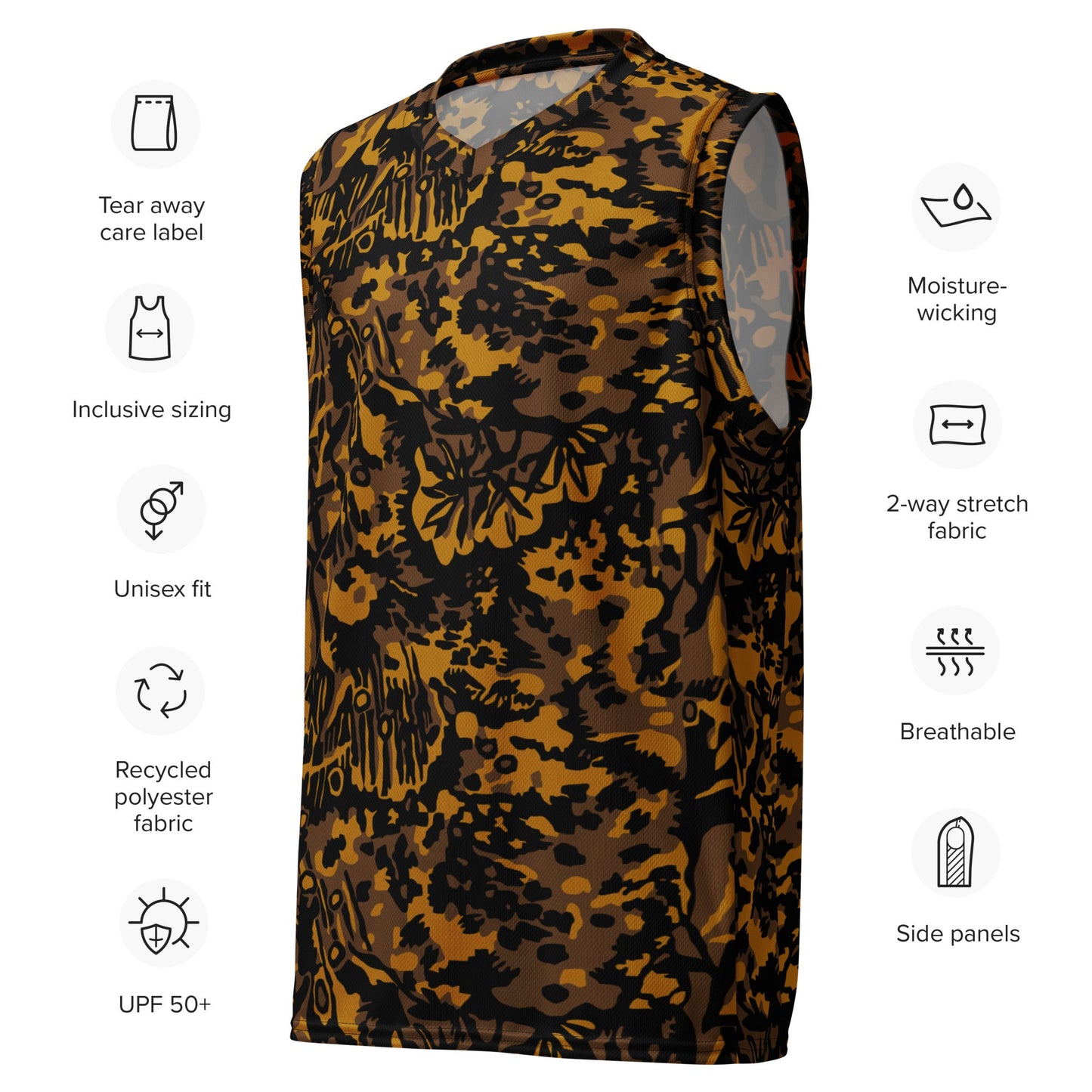 German Palm Tree Palmenmuster Autumn CAMO unisex basketball jersey - Basketball Jerseys