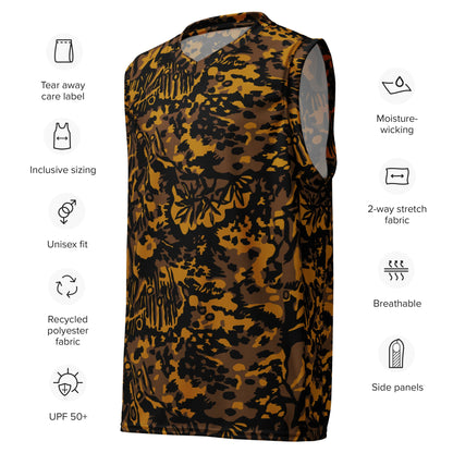 German Palm Tree Palmenmuster Autumn CAMO unisex basketball jersey - Basketball Jerseys