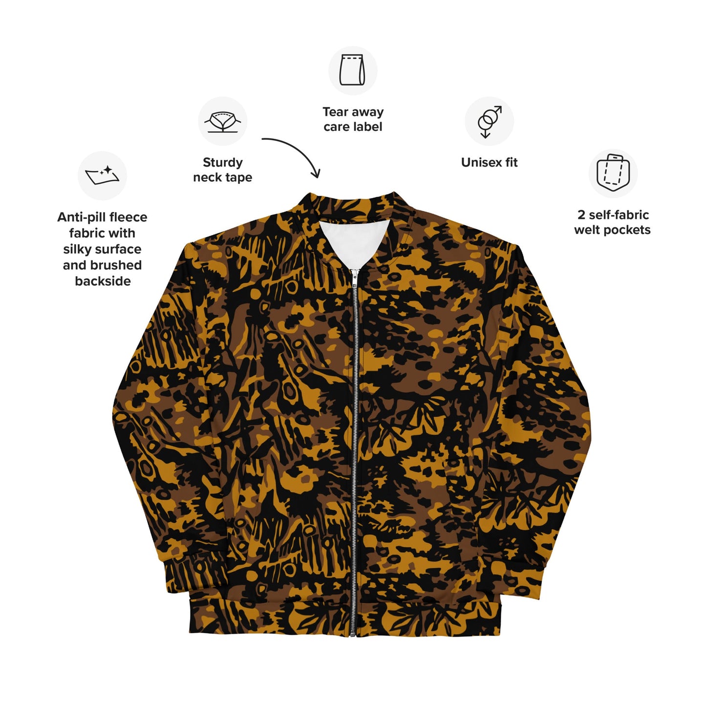 German Palm Tree Palmenmuster Autumn CAMO Unisex Bomber Jacket - Jackets