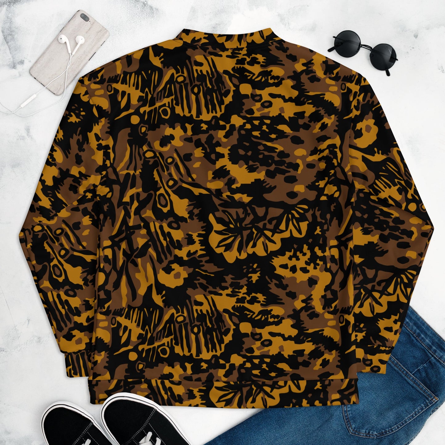 German Palm Tree Palmenmuster Autumn CAMO Unisex Bomber Jacket - Jackets