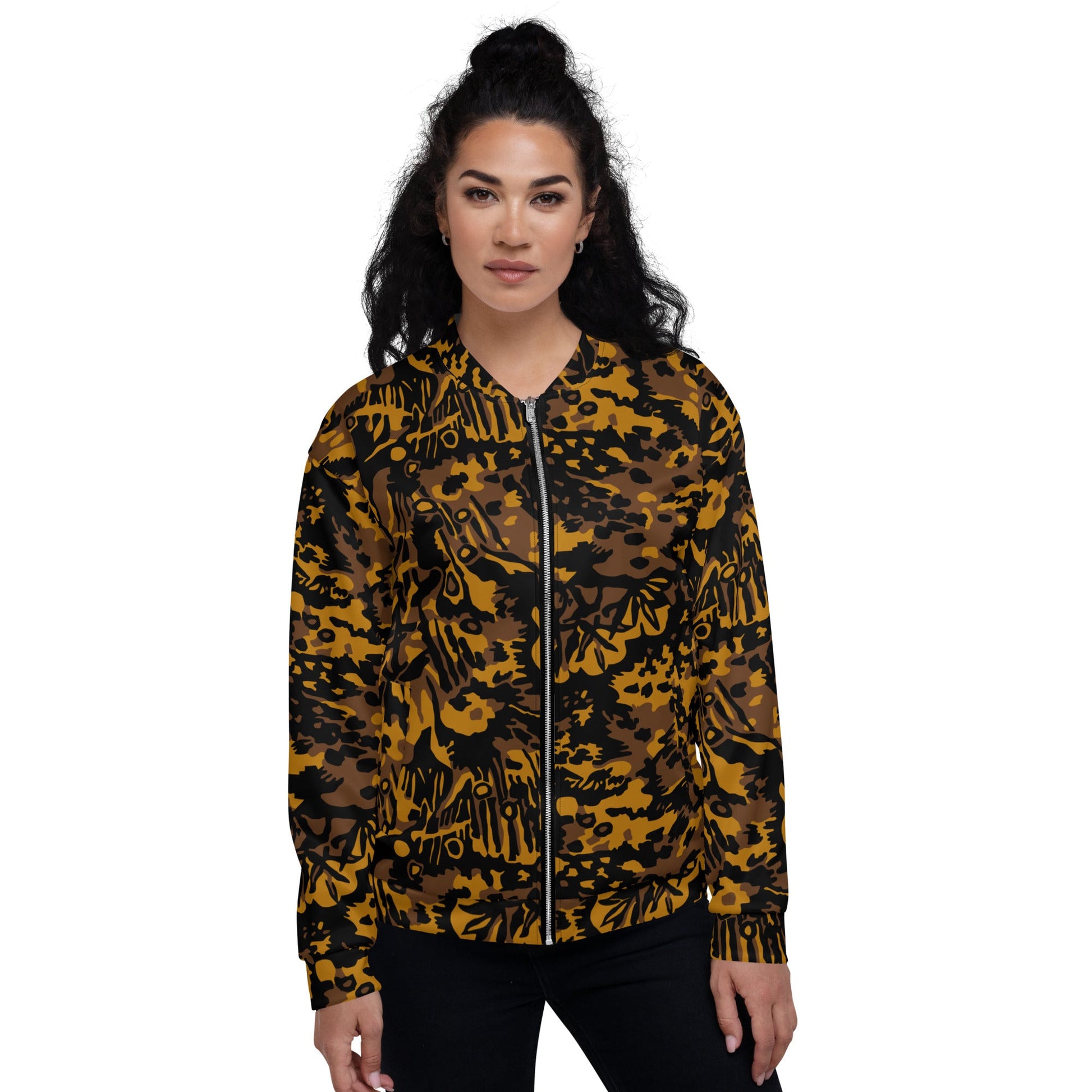 German Palm Tree Palmenmuster Autumn CAMO Unisex Bomber Jacket - Jackets
