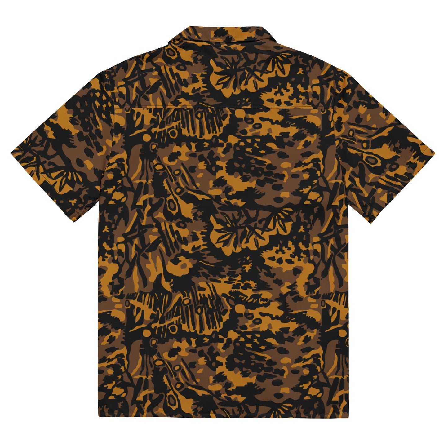 German Palm Tree Palmenmuster Autumn CAMO Unisex Short-Sleeve Button Shirt