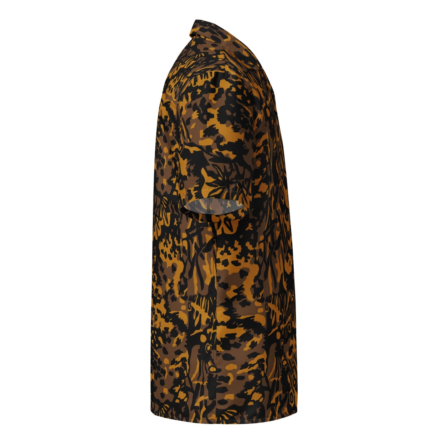German Palm Tree Palmenmuster Autumn CAMO Unisex Short-Sleeve Button Shirt