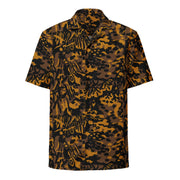 Palm Tree Palmenmuster Autumn CAMO Unisex Short-Sleeve Button Shirt - Button-Up