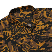 Palm Tree Palmenmuster Autumn CAMO Unisex Short-Sleeve Button Shirt - Button-Up