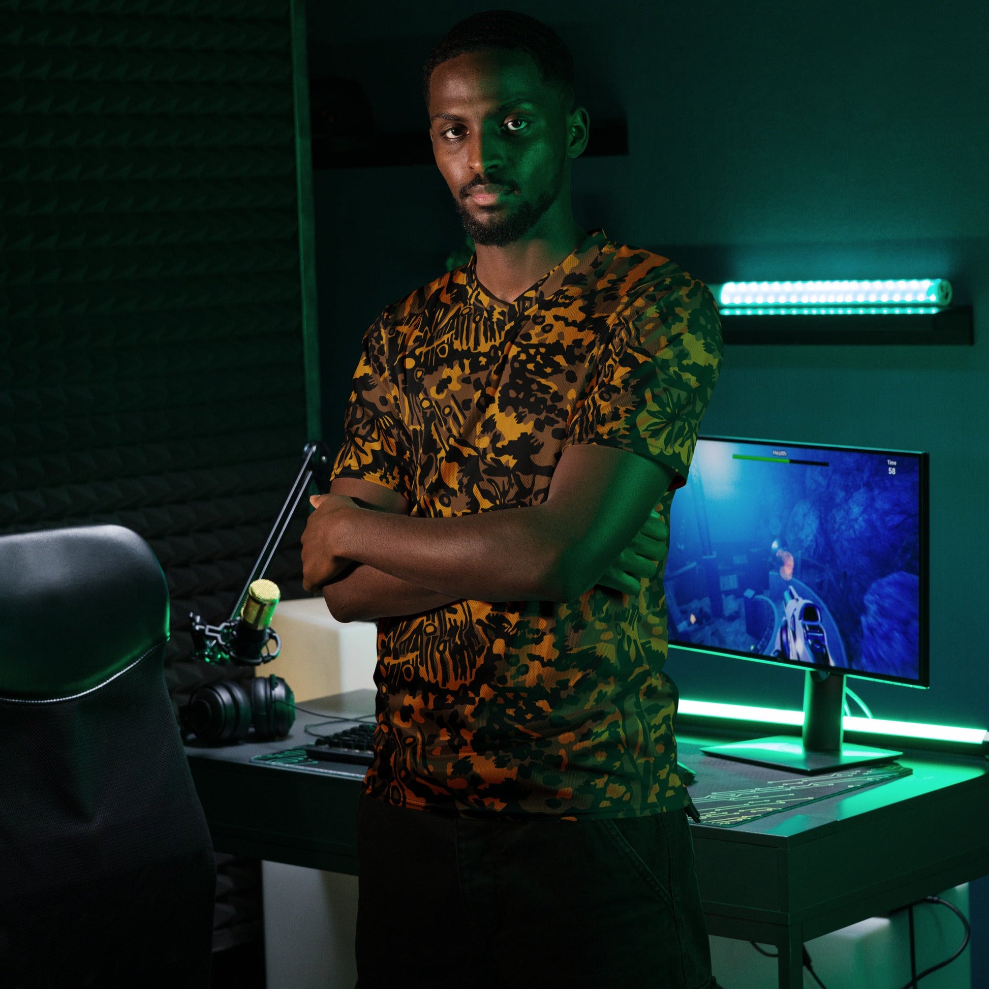 German Palm Tree Palmenmuster Autumn CAMO unisex sports jersey - Sports Jerseys