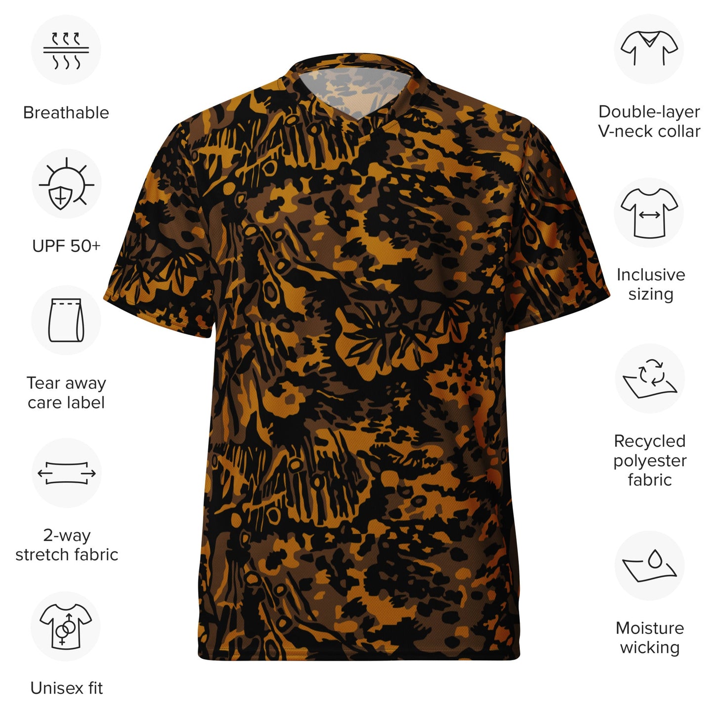 German Palm Tree Palmenmuster Autumn CAMO unisex sports jersey - Sports Jerseys