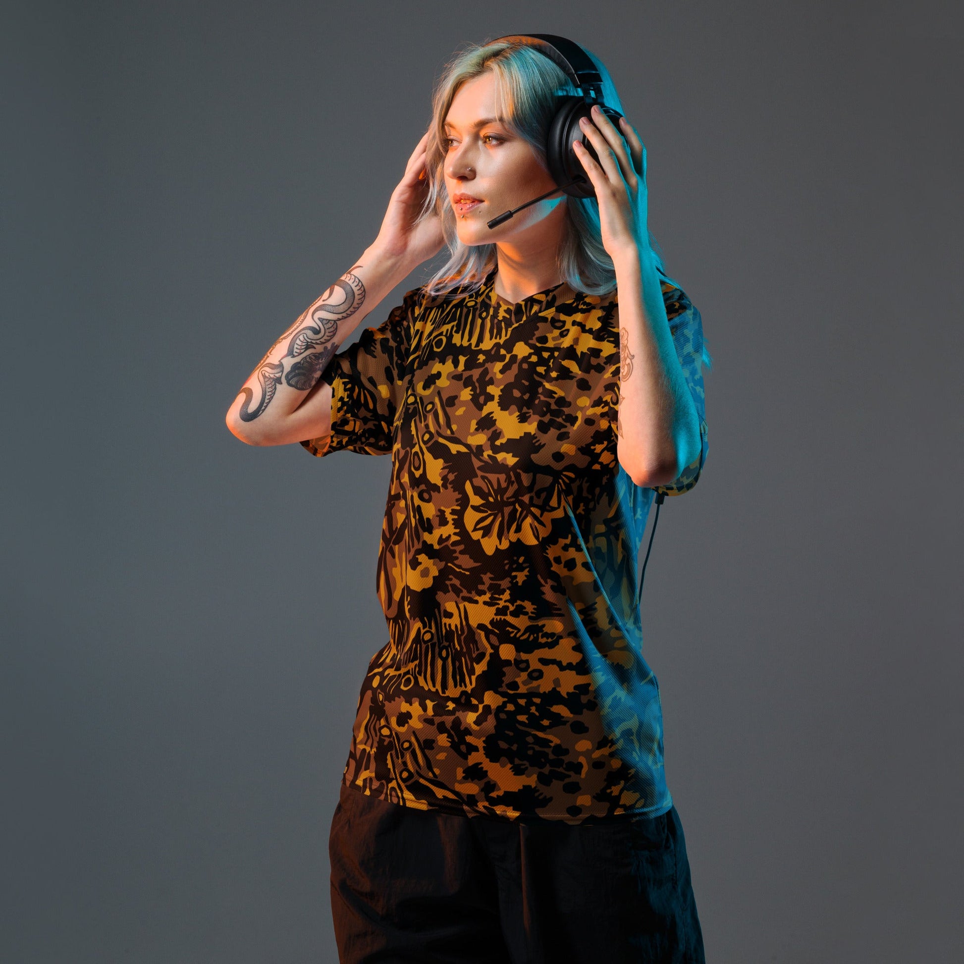 German Palm Tree Palmenmuster Autumn CAMO unisex sports jersey - Sports Jerseys