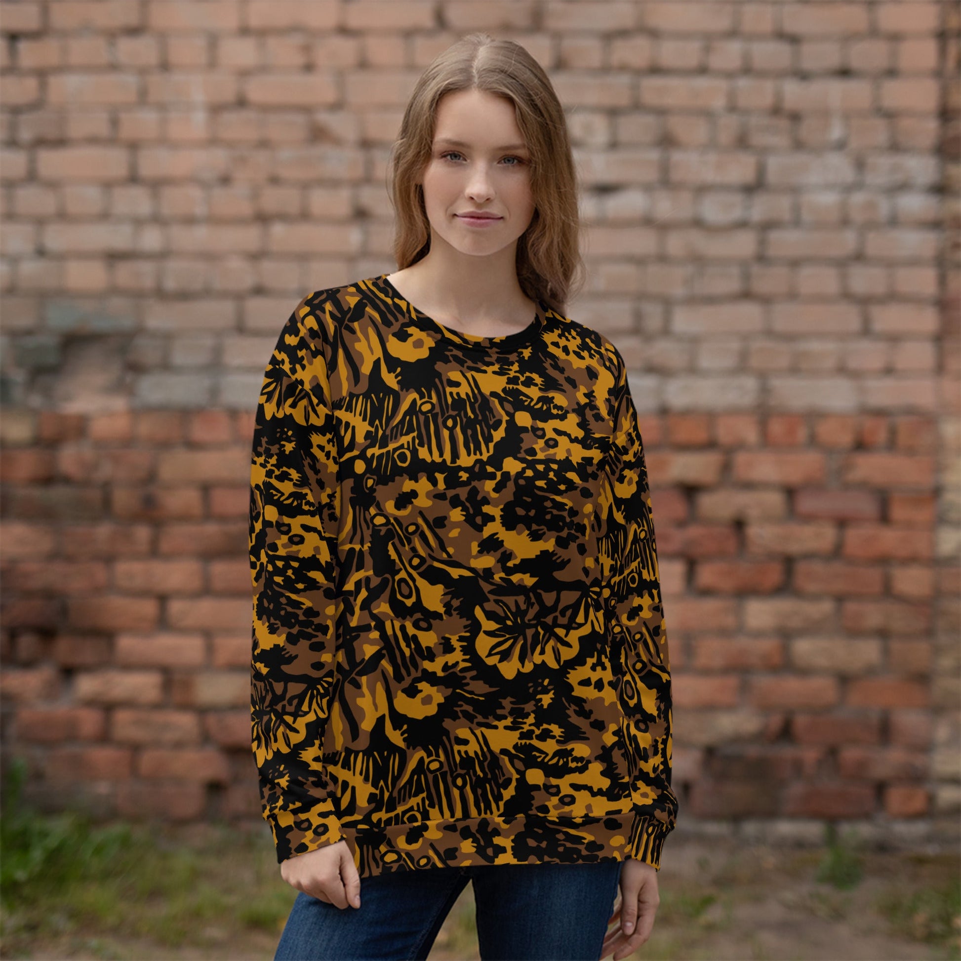 German Palm Tree Palmenmuster Autumn CAMO Unisex Sweatshirt - Sweatshirts