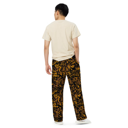 German Palm Tree Palmenmuster Autumn CAMO unisex wide-leg pants - Wide-leg Pants