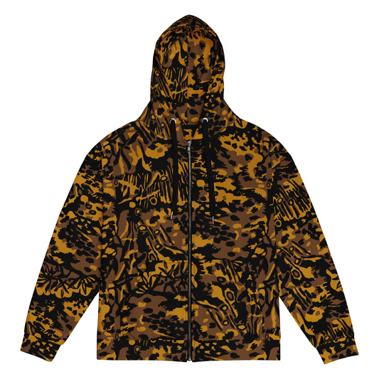 German Palm Tree Palmenmuster Autumn CAMO Unisex zip hoodie - 2XS - Zip Hoodies