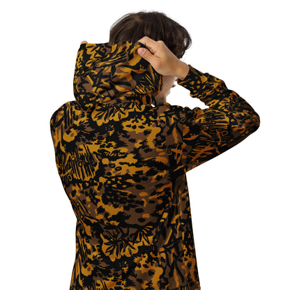 German Palm Tree Palmenmuster Autumn CAMO Unisex Zip Hoodie
