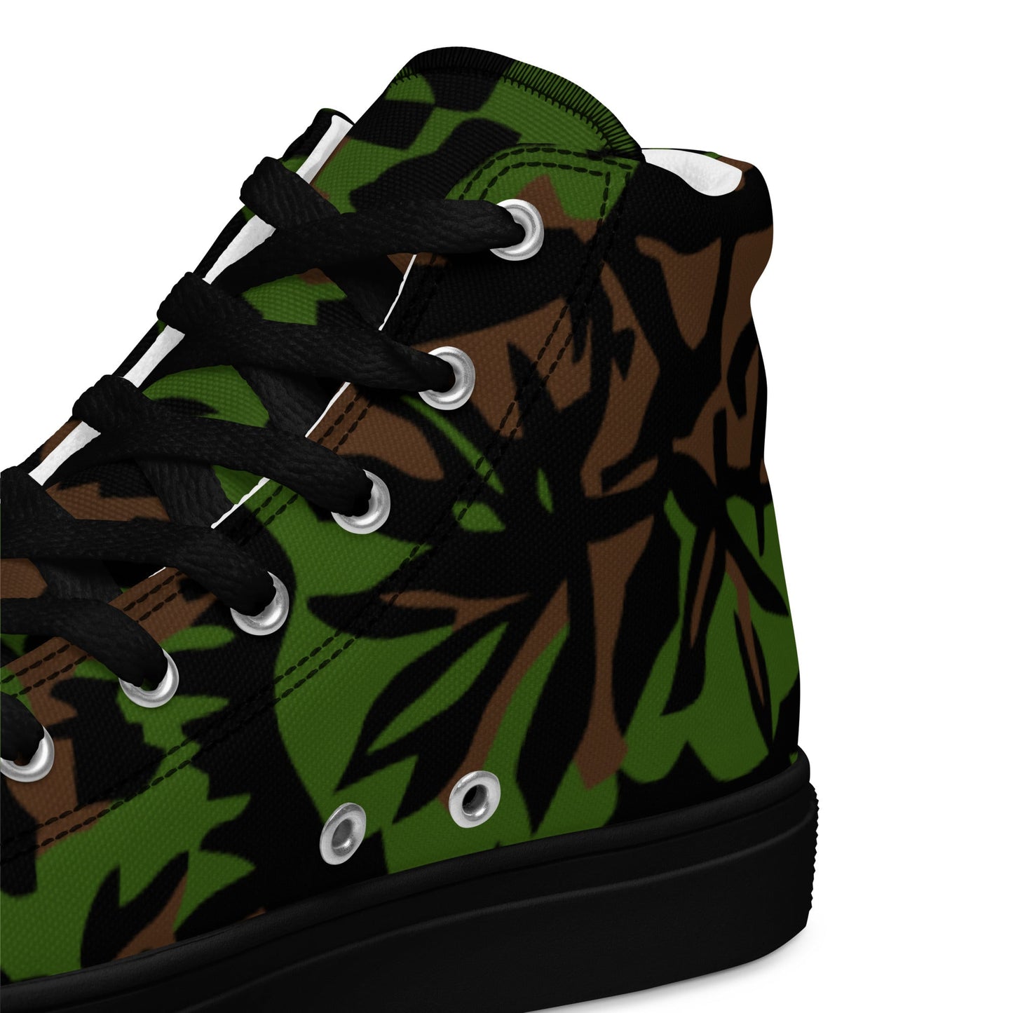 German Palm Tree Palmenmuster Spring CAMO Mens high top canvas shoes - High Top Canvas Shoes